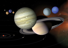 Composite image of planets in our solar system
