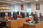 PSU's Gregg Center classroom, equipped with multiple computer workstations
